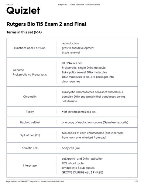 Will be on final. . Rutgers gen bio 115 final exam